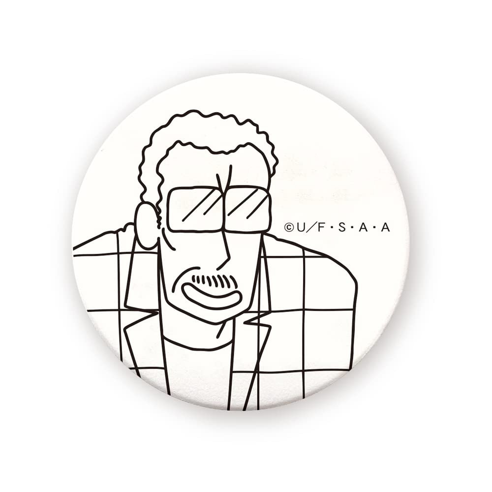 Tee's Factory KS-5542179ES Crayon Shin-chan Coloring Can Badge, Small, Garden Principal, 2.2 x D0.3 inches (5.6 x 0.7 cm)