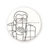 Tee's Factory KS-5542179ES Crayon Shin-chan Coloring Can Badge, Small, Garden Principal, 2.2 x D0.3 inches (5.6 x 0.7 cm) view 1
