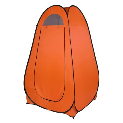 NC 1-2 Person Portable Pop Up Toilet Shower Tent Changing Room Dressing Tent Camping Shelter Orange