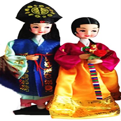Korean Beauty Hanbok Dolls Korean Traditional Bride Groom Wedding Doll Figurines Basic Wedding Gift Marriage Couple Dolls (5)
