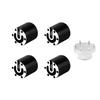 4PCS Aluminum M6 Center Lock Nut Wheel Caps Lug Nuts for 1/6 RC Crawler Car Axial SCX6 Jeep JLU Wrangler Upgrade Parts (Black) view 4