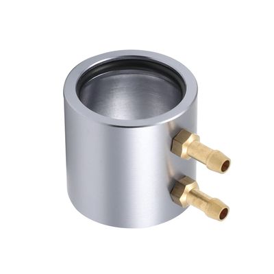 Heyiarbeit Aluminum 24mm RC Boat Motor Water Cooling Jacket with Inlet & Outlet Fittings Heatsink for 20-Series RC Boat Motor Part Accessory (Silver)