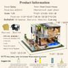 Spilay Dollhouse Miniature with Furniture,DIY Wooden Crafts Doll House Mini Handmade Kit,1:24 Scale Creative Room Idea Gift for Adult Friend Lover (West Creek House with Dust Cover Music Box Car) view 4