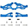 GLOBACT 4-Pack Aluminum Alloy Front Upper Lower Suspension Arms Set Upgrades Parts for 1/8 ARRMA Typhon 6S 1/7 ARRMA Felony 6S Infraction 6S Limitless Replace AR330503 AR330215 (Blue) view 1