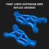 GLOBACT 4-Pack Aluminum Alloy Front Upper Lower Suspension Arms Set Upgrades Parts for 1/8 ARRMA Typhon 6S 1/7 ARRMA Felony 6S Infraction 6S Limitless Replace AR330503 AR330215 (Blue) view 4