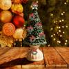 Cabilock 24Pcs Mini Christmas Sisal Wreaths Miniature Frost Sisal Christmas Tree Wreaths for Dollhouse Embellishments Xmas Tree Hanging Card Model Making Ornaments view 3