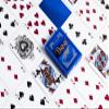 Bee MetalLuxe Playing Cards - Blue Foil Diamond Back, Standard Index view 4