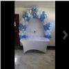 Elkanah Baptism, Christening, Communion Decorations: White & Silver God Bless Banner, Cross Cake Topper, Balloons, Angels, Arch Strip & More view 4