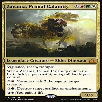 Magic: The Gathering Singles MTG Magic The Gathering Zacama, Primal Calamity 174 Rivals of Ixalan Rix Multi colored RIX174 0