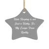 Fun Hula Hooping Gifts, Hula Hooping is not Just a Hobby. It's My Escape from Reality., Hula Hooping Star Ornament from view 1