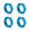 Micro Traders 4PCS 17mm Aluminum Alloy Wheel Nut RC Car Wheel Hex Hub Nut Thread 1.0mm for 1/8 RC Model Car 17mm Spanner 12mm Thread Diameter Upgraded Parts Blue view 1