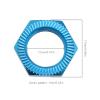 Micro Traders 4PCS 17mm Aluminum Alloy Wheel Nut RC Car Wheel Hex Hub Nut Thread 1.0mm for 1/8 RC Model Car 17mm Spanner 12mm Thread Diameter Upgraded Parts Blue view 4