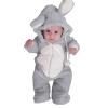 Ikevan 0-2 Years Toddler Boys Girls Winter Cute Ear Fleece Jumpsuit Romper Easter Winter Cartoon Animal Bunny Costume (Gray, 0-6 Months) view 1