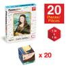 PicassoTiles 20pcs 1 Magnetic Puzzle Building Cubes Blocks for Kids, Van Gogh, Mona Lisa Hand Puzzle, STEM Magnet Toy Mix&Match Educational Popular Art Kids Toys 3+ Year Old boy Girl PMC20 view 3