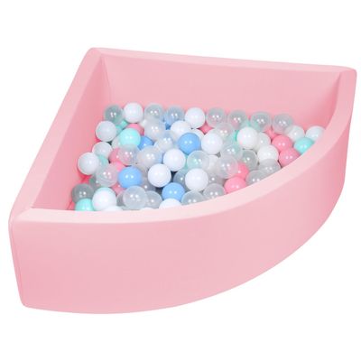 UHAPPYEE Ball Pit Dark Pink,Sector Foam Ball Pits for Toddlers,Ball Pit Pool Playpen Foldable & Portable Soft Ball Pool 35.4x 11.8