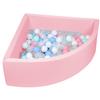 UHAPPYEE Ball Pit Dark Pink,Sector Foam Ball Pits for Toddlers,Ball Pit Pool Playpen Foldable & Portable Soft Ball Pool 35.4x 11.8 view 1