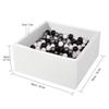 TRENDBOX Ball Pit 35.4x35.4x13.8in Foam Ball Pit Balls Kids Ball Pits for Toddlers Babies Balls NOT Included - White view 2