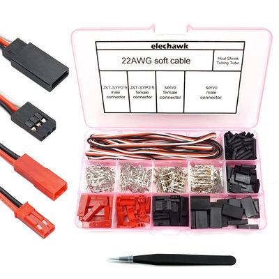 40 Sets Servo Plug Male Female Connector Crimp Pin Cable Kit Compatible JST SYP Futaba for Hitec Spektrum RC