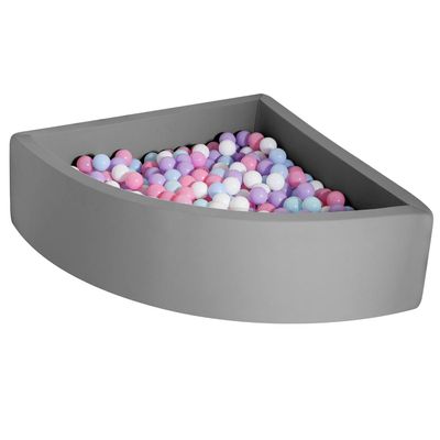 TRENDBOX Ball Pit Kids Ball Pit Memory Foam Ball Pit Fan-Shape Ball Pits for Toddlers Kids Ball Pit Balls NOT Included - Dark Gray