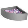TRENDBOX Ball Pit Kids Ball Pit Memory Foam Ball Pit Fan-Shape Ball Pits for Toddlers Kids Ball Pit Balls NOT Included - Dark Gray view 1