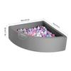 TRENDBOX Ball Pit Kids Ball Pit Memory Foam Ball Pit Fan-Shape Ball Pits for Toddlers Kids Ball Pit Balls NOT Included - Dark Gray view 2