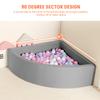 TRENDBOX Ball Pit Kids Ball Pit Memory Foam Ball Pit Fan-Shape Ball Pits for Toddlers Kids Ball Pit Balls NOT Included - Dark Gray view 4