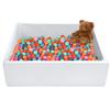 TRENDBOX Extra Large Ball Pit 47.2x47.2x13.8in Memory Foam Pit Soft Pool Soft Equipment for Toddlers Kids - White (Balls NOT Included) view 1