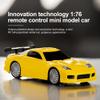 havcybin 1:76 Turbo Racing Scale RC Sport Car, Table Racing Remote Control Mini Model Car Full Proportional RTR Kit Toys (C71yellow) view 3