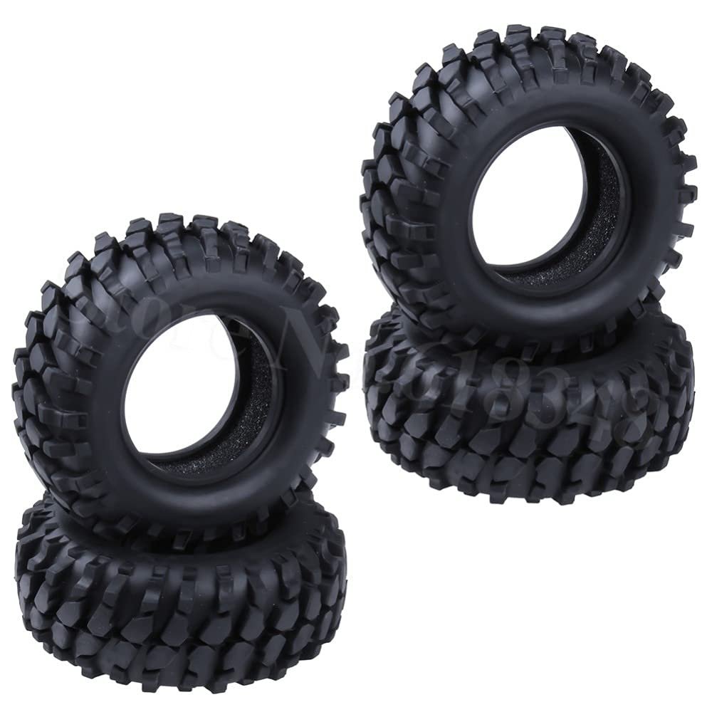 Replacement Part For 4PCS 1.9 Inch Rubber 96mm RC Crawler Tires With Foam Inserts ID: 48mm Width:36mm For Te Control Car Tyres