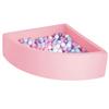 TRENDBOX Ball Pit Memory Foam Pit Soft Pool Fan-Shape Soft Equipment for Toddlers Kids - Light Pink (Balls NOT Included) view 1