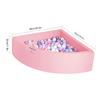 TRENDBOX Ball Pit Memory Foam Pit Soft Pool Fan-Shape Soft Equipment for Toddlers Kids - Light Pink (Balls NOT Included) view 2