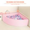 TRENDBOX Ball Pit Memory Foam Pit Soft Pool Fan-Shape Soft Equipment for Toddlers Kids - Light Pink (Balls NOT Included) view 4