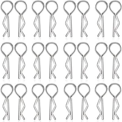 Replacement Part For 200Pcs RC Body Clips R Clips RC Car Shell Pins For 1/10 RC Model Cars Trucks Buggy Shell - (Color: Silver)