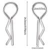 Replacement Part For 200Pcs RC Body Clips R Clips RC Car Shell Pins For 1/10 RC Model Cars Trucks Buggy Shell - (Color: Silver) view 2