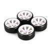 RC 4Pcs RC Drifting Tire Set Hard Plastic Hard Tyre Set For RC On-road Vehicle Drifting Car Spare Parts - (Color: Black) view 2