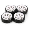 RC 4Pcs RC Drifting Tire Set Hard Plastic Hard Tyre Set For RC On-road Vehicle Drifting Car Spare Parts - (Color: Black) view 3