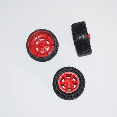 Replacement Part For 10/100pcs 2x34mm Plastic Rubber Wheel Wheel Rc Car Ship Parts/technology Model Material/baby W342ar - (Color: 10pcs)