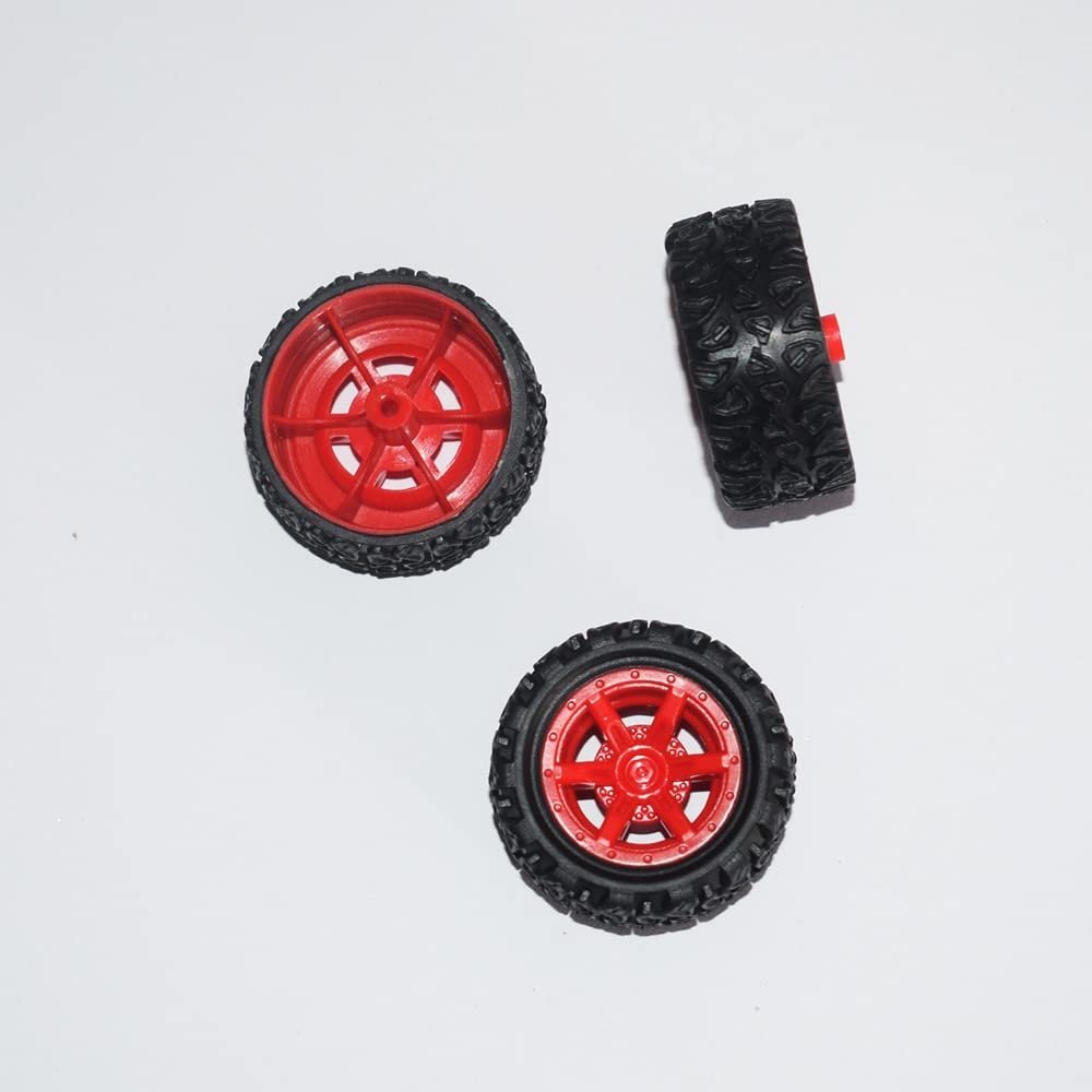 Replacement Part For 10/100pcs 2x34mm Plastic Rubber Wheel Wheel Rc Car Ship Parts/technology Model Material/baby W342ar - (Color: 10pcs)