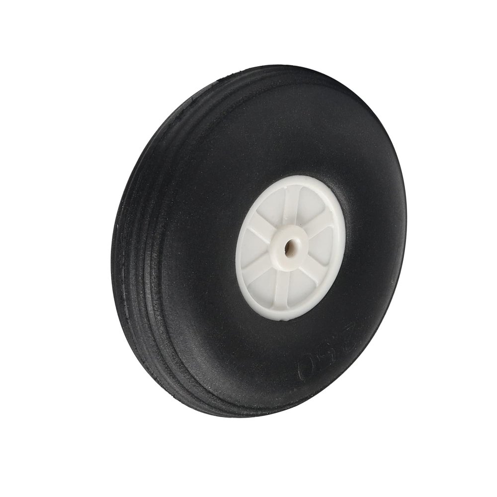 Heyiarbeit 2.5" RC Model Airplane Foam Wheel Super Light Tire and Wheel Sets for RC Airplane PU Sponge Tire with Plastic Hub 1 Pcs