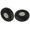 Heyiarbeit 2.25" RC Model Airplane Foam Wheel Super Light Tire and Wheel Sets for RC Airplane PU Sponge Tire with Plastic Hub 2 Pcs view 1