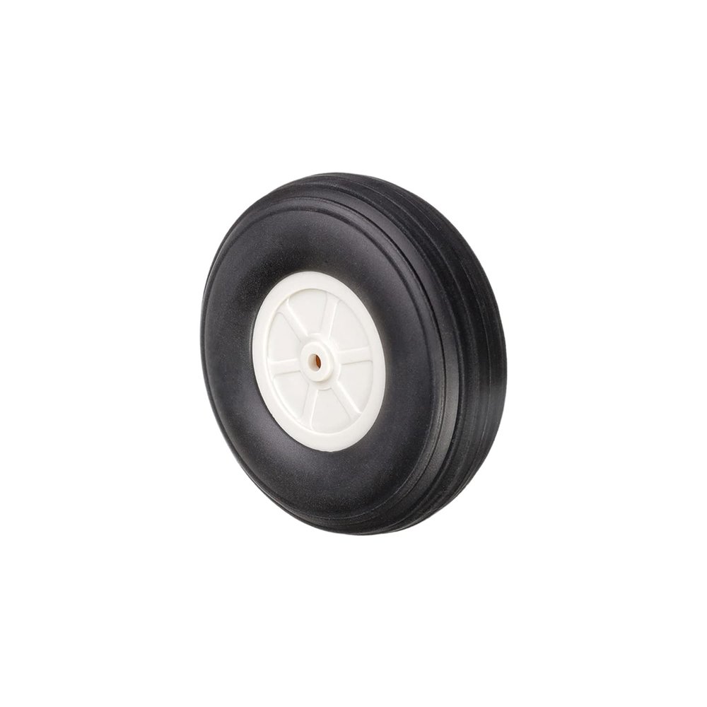 Heyiarbeit 4.5" RC Model Airplane Foam Wheel Super Light Tire and Wheel Sets for RC Airplane PU Sponge Tire with Plastic Hub 1 Pcs