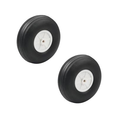 Heyiarbeit 2" RC Model Airplane Foam Wheel Super Light Tire and Wheel Sets for RC Airplane PU Sponge Tire with Plastic Hub 2 Pcs