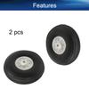 Heyiarbeit 2" RC Model Airplane Foam Wheel Super Light Tire and Wheel Sets for RC Airplane PU Sponge Tire with Plastic Hub 2 Pcs view 4