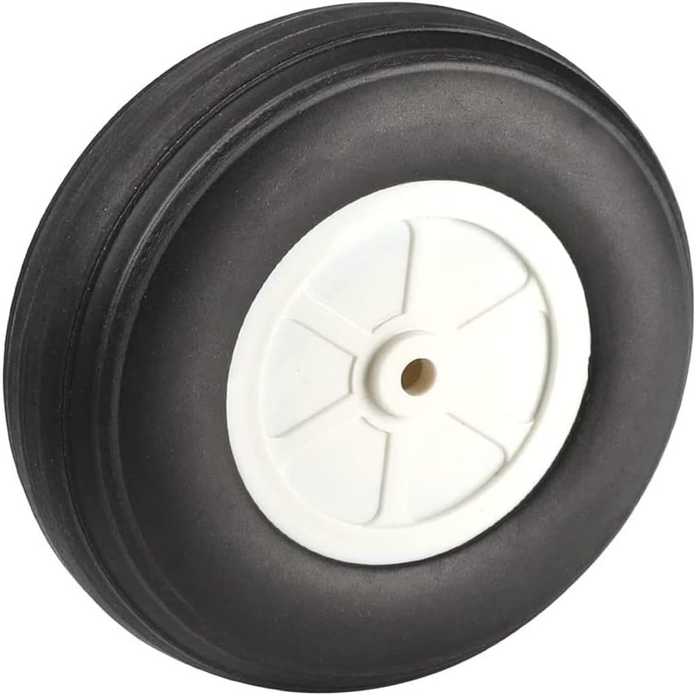 Heyiarbeit 4" RC Model Airplane Foam Wheel Super Light Tire and Wheel Sets for RC Airplane PU Sponge Tire with Plastic Hub 1 Pcs