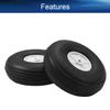 Heyiarbeit 2.5" RC Model Airplane Foam Wheel Super Light Tire and Wheel Sets for RC Airplane PU Sponge Tire with Plastic Hub 2 Pcs view 3