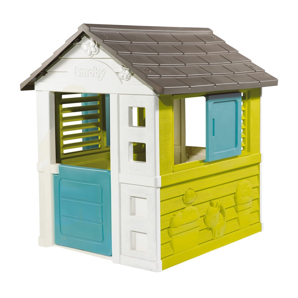 Smoby - Pretty Haus - Children's Playhouse for Indoor and Outdoor Use, Expandable with Accessories, Garden Shed for Boys and Girls from 2 Years