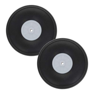 Heyiarbeit 3.5" RC Model Airplane Foam Wheel Super Light Tire and Wheel Sets for RC Airplane PU Sponge Tire with Plastic Hub 2 Pcs