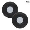 Heyiarbeit 3.5" RC Model Airplane Foam Wheel Super Light Tire and Wheel Sets for RC Airplane PU Sponge Tire with Plastic Hub 2 Pcs view 3