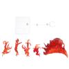 1 Set Figure Stand Metal Action Figures Action Support Doll Support Frame Doll Display Rack Mini Toy Blaze Toys Mini Number Plastic Column Special Effects Red view 1