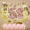 100th Birthday Decoration Happy Birthday Banner Balloons 100 Years Old Birthday Party Supplies Helium Balloons Number 100 Balloons Latex Balloon Foil Balloon, 100th Rose Gold Birthday Party Decoration view 3